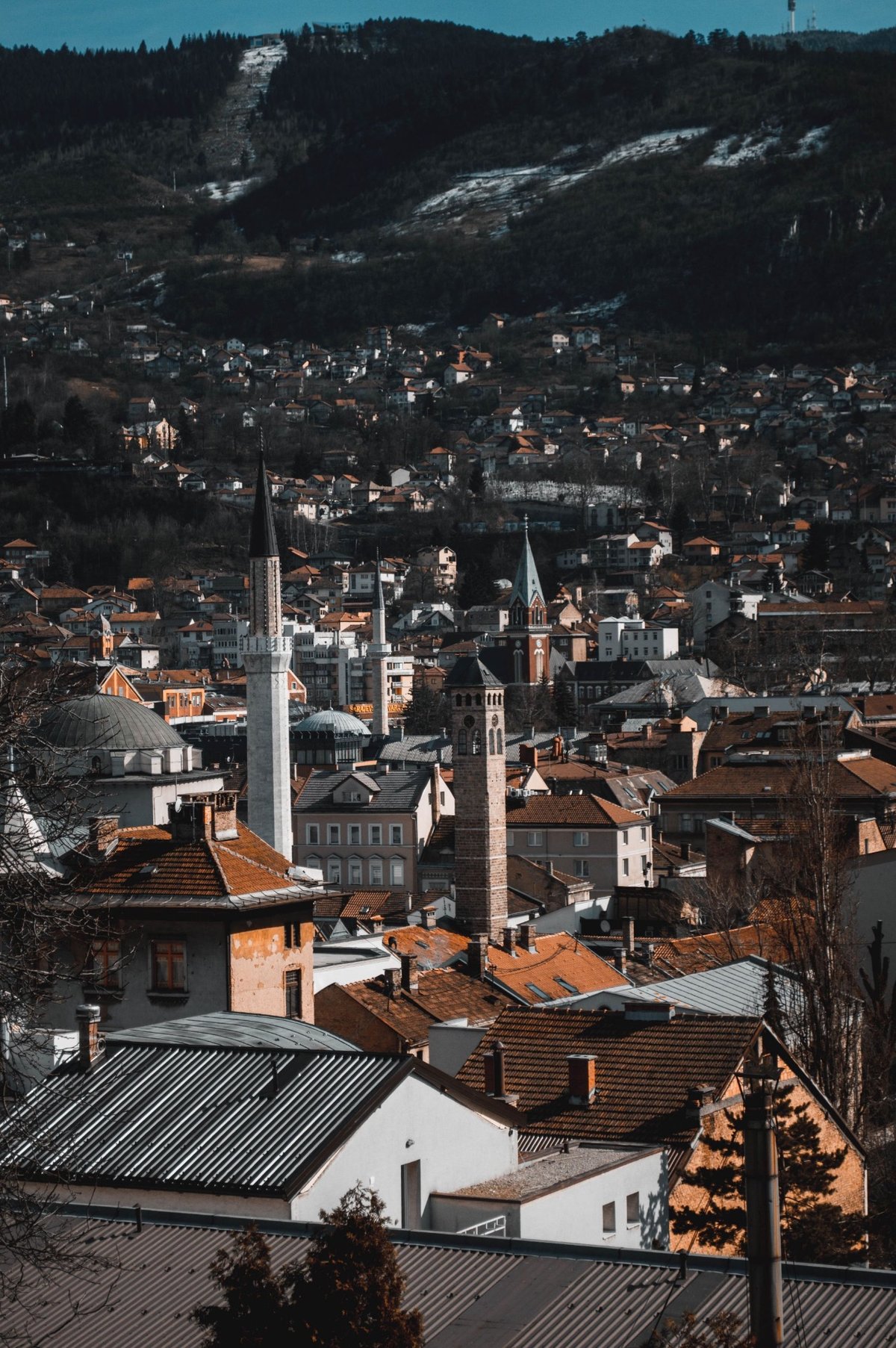 Sarajevo panorama below the hills