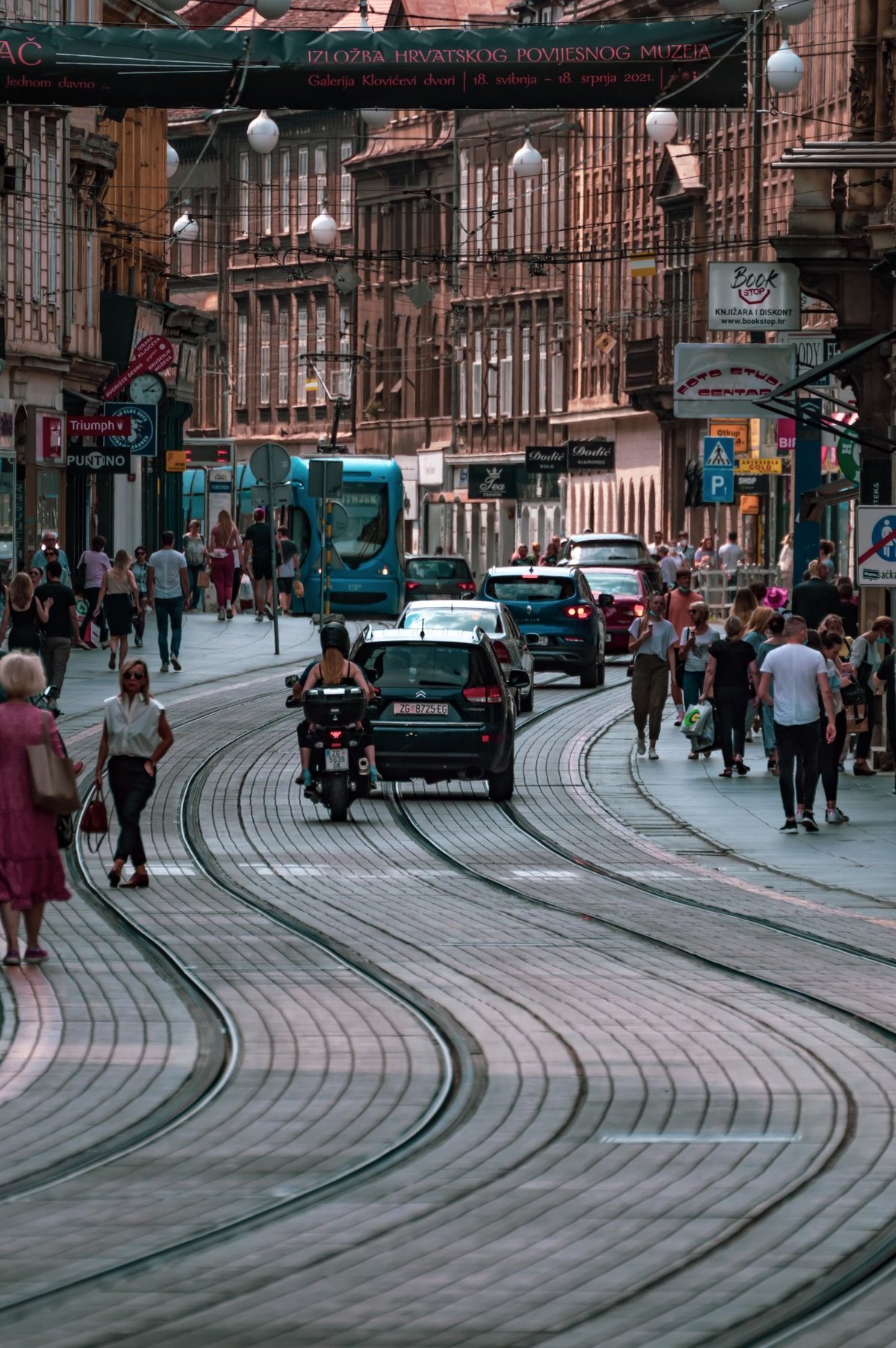 Tram tracks on Ilica street, Zagreb