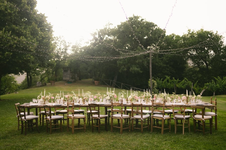 Wedding table setting