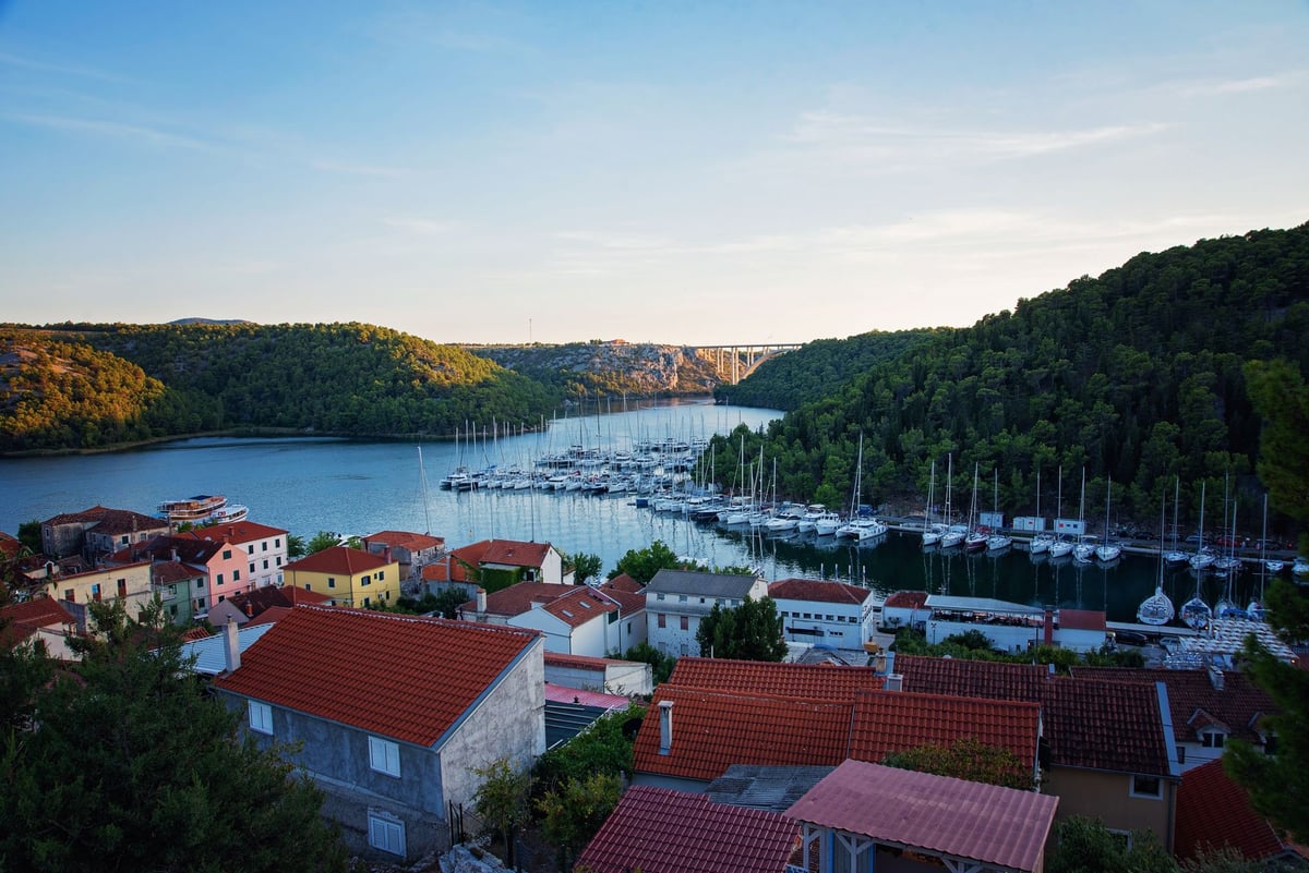 Marina and waterfront in Šibenik