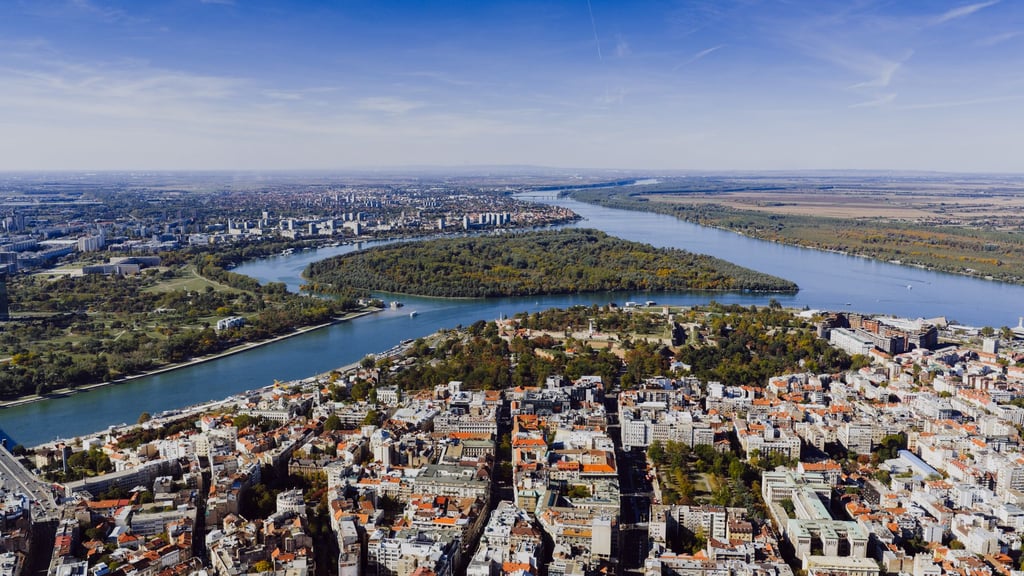 Belgrade — Kalemegdan and the Sava–Danube confluence