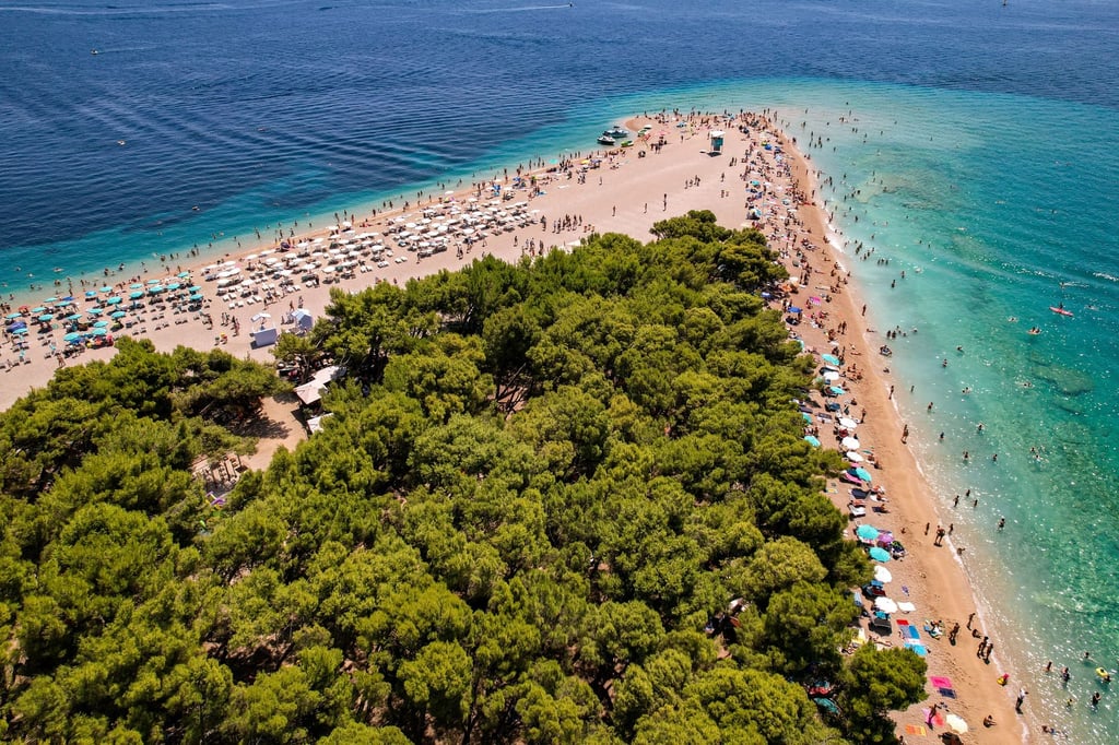 Zlatni Rat beach in Bol on Brač