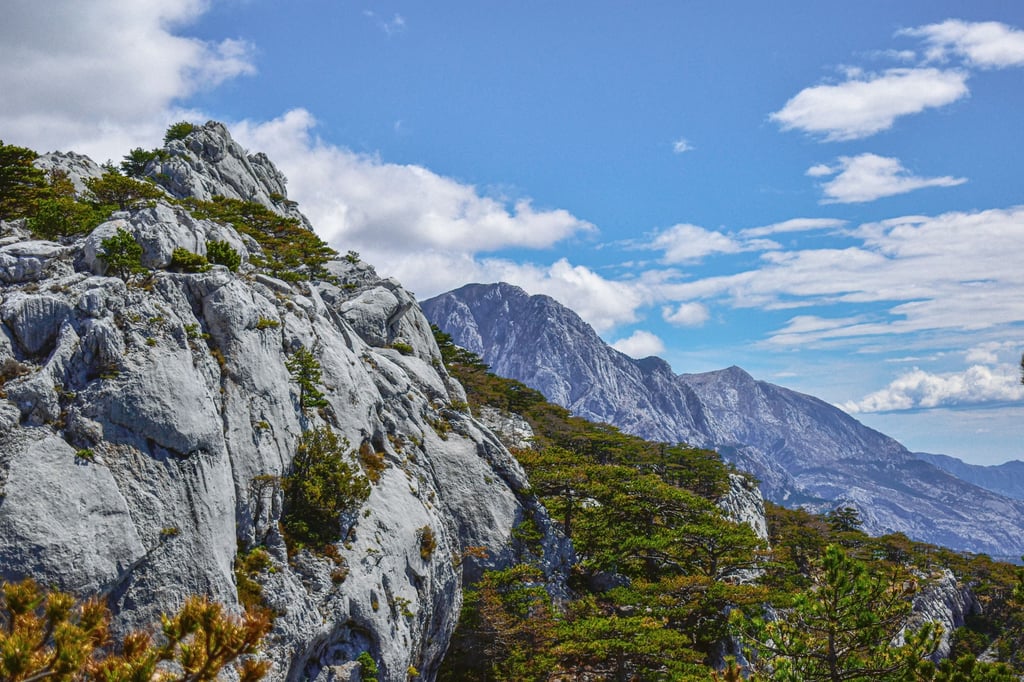 The Biokovo peaks above the Makarska riviera