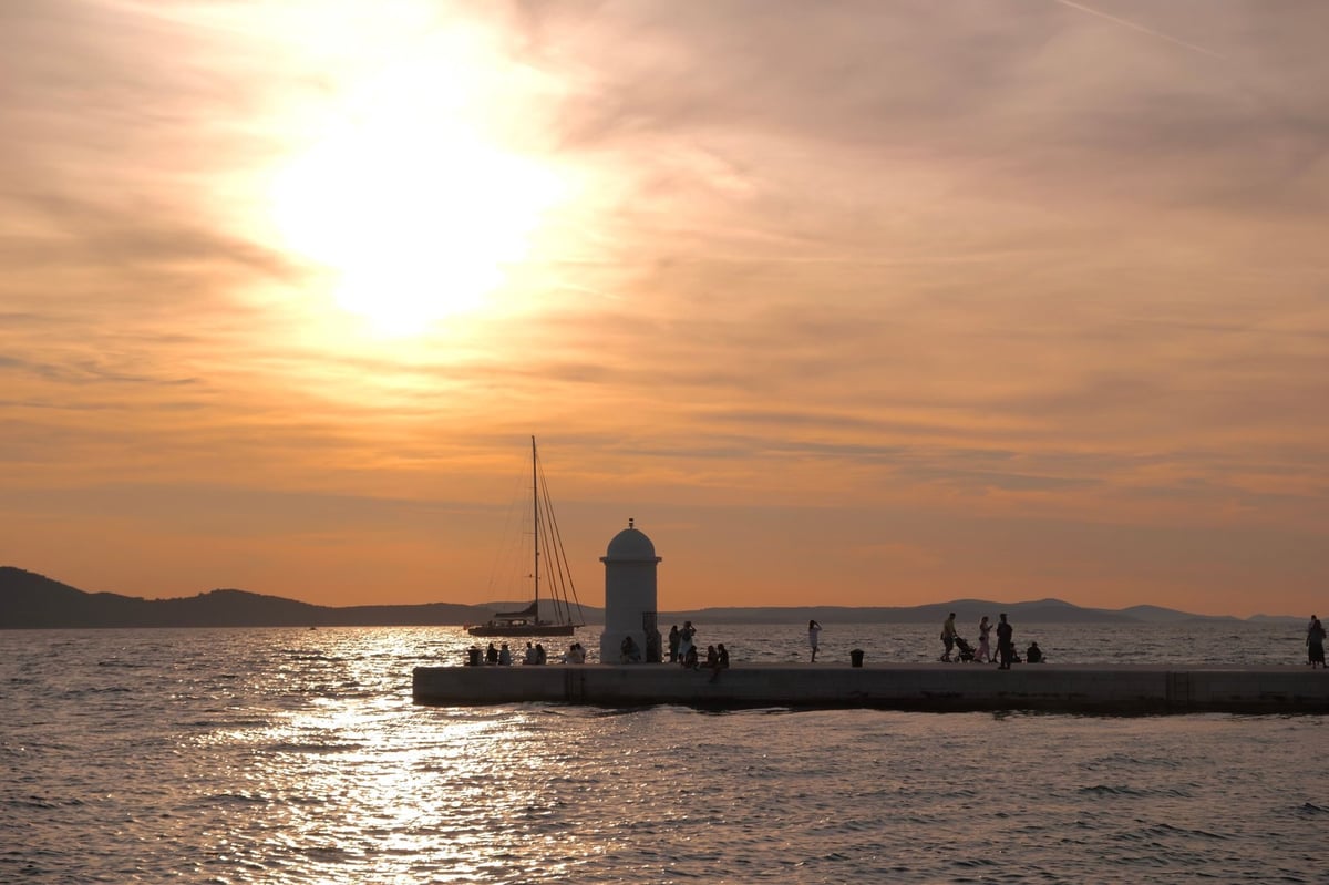 Sunset over the Zadar archipelago
