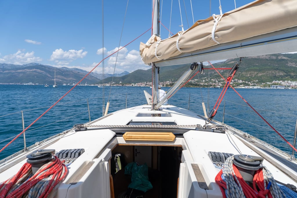 A luxury yacht at Porto Montenegro