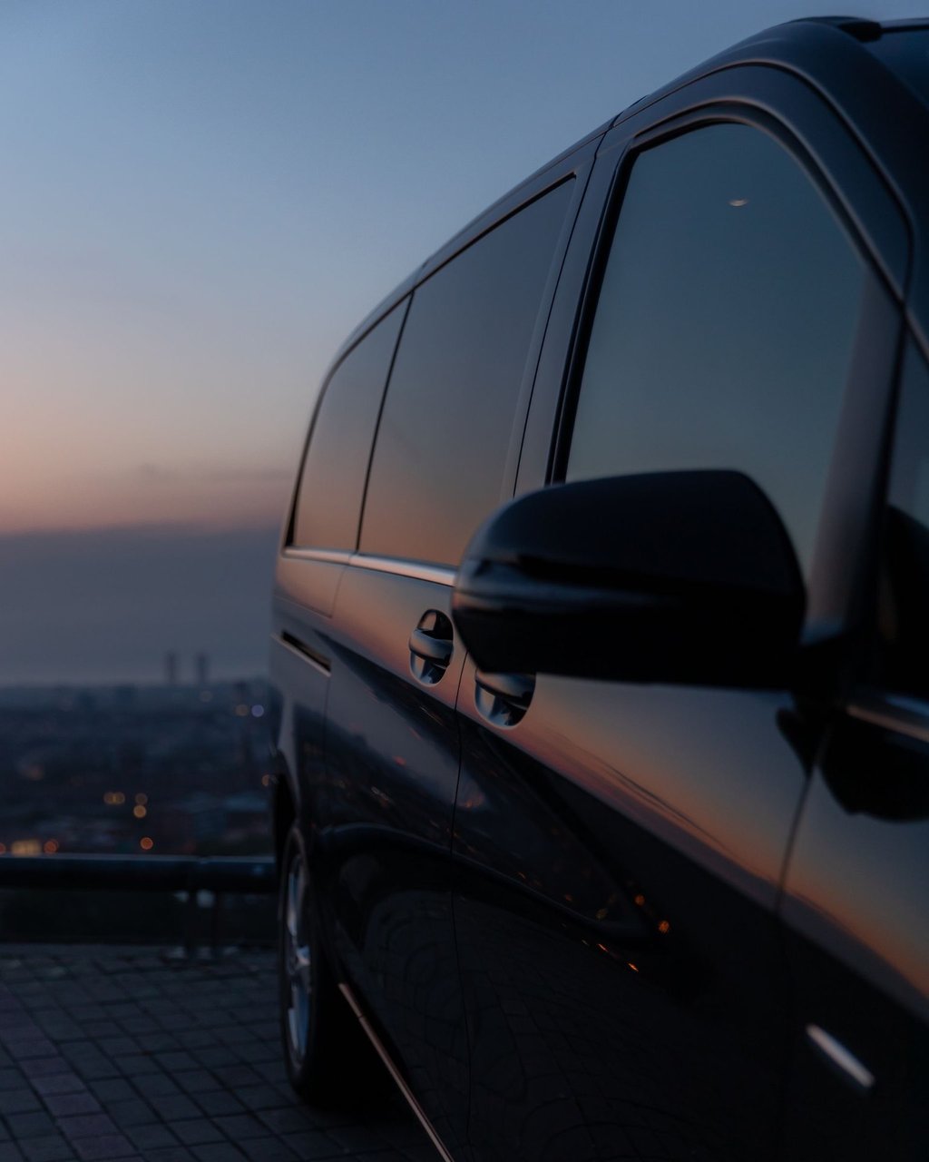 Mercedes-Benz V-Class above the coast